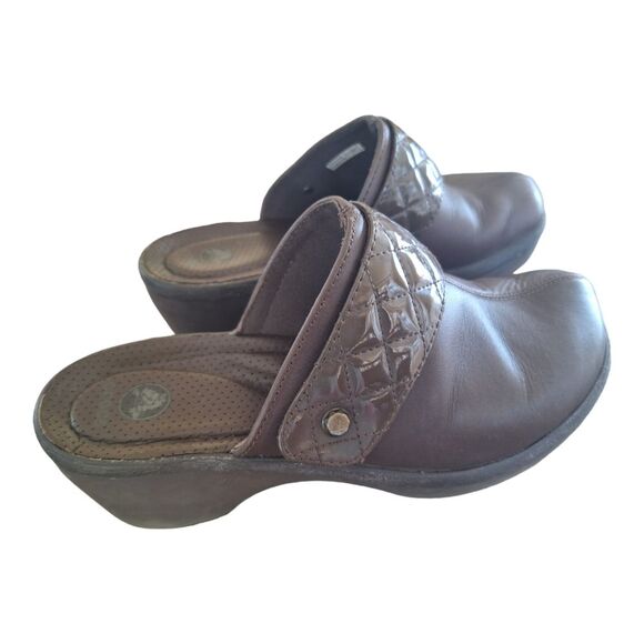 Crocs Cobbler Quilt Women's Size 9 Brown Leather Platform Clog Shoes Comfort - Picture 7 of 15